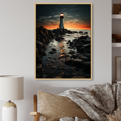 «Beelu Florida Lighthouse At Sunset», reproduction sur toile