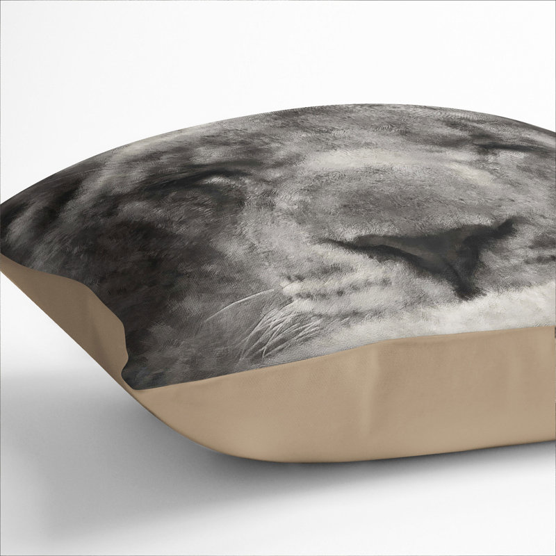 Square Cushion, Stone, 40cm H x 40cm W x 15cm D