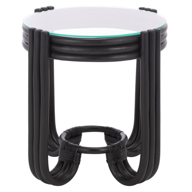 Bilian Round Accent Table, Black