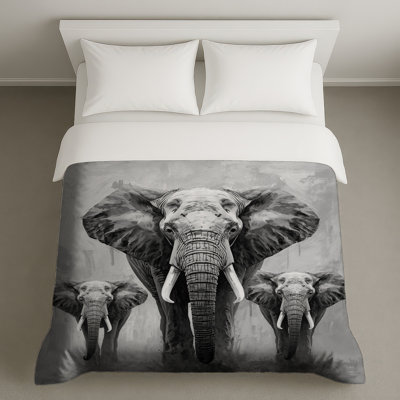 Three African Elephants Duvet Covers