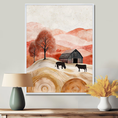 «Giannis Pastel Cow Into The Golden Landscape II», impressions sur toile de vache