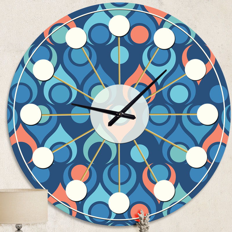 Horloge murale rétro Mid-Century, Moyenne