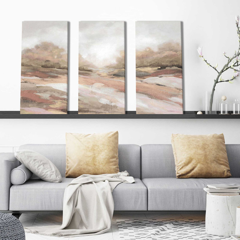 Hills par Carol Robinson - peinture sur toile tendue 3 pièces