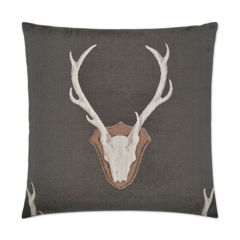 Uncle Buck Throw Pillow, Gray, 24"H x 24"W