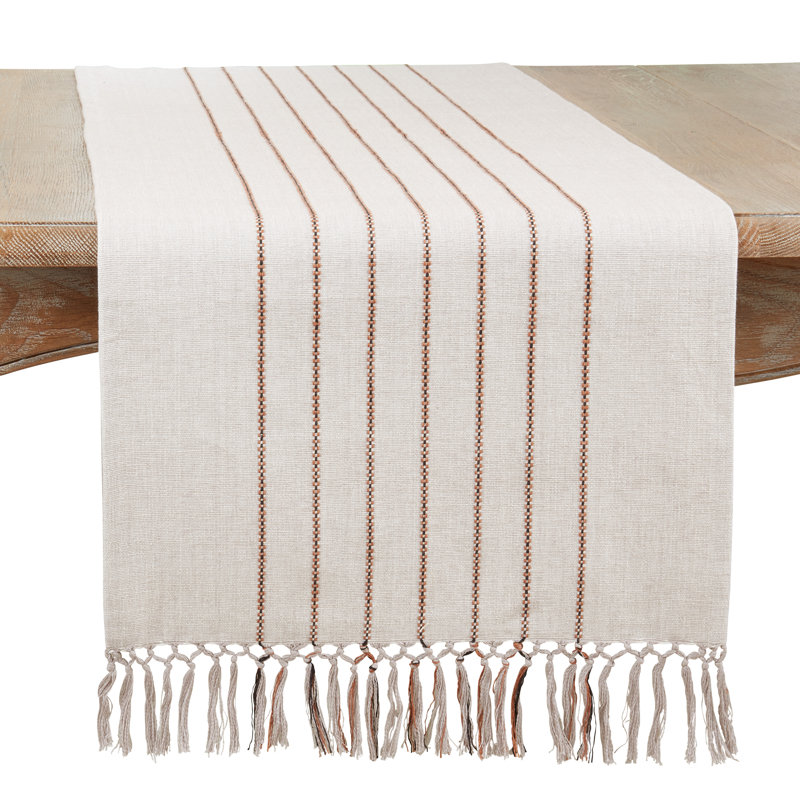 Table Runner With Stripe Design