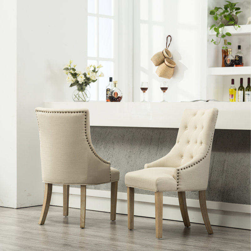 De 2 chaises pour petit déjeuner à oreilles en bois massif brun clair - Morning Delight Bright Choice