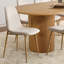 Ensemble de table de salle à manger pour 8 personnes avec table ovale 79 po et 8 chaises rembourrées en tissu