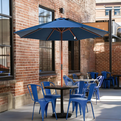  Auvent de remplacement pour parasol de terrasse de 9 pi pour table de parasol de marché à 8 nervures pour piscine extérieure