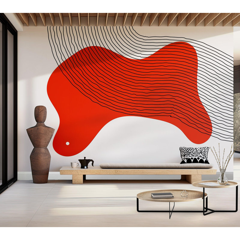 Premium Wallpaper Wall Mural - Abstract Lines, 120" L x 180" W