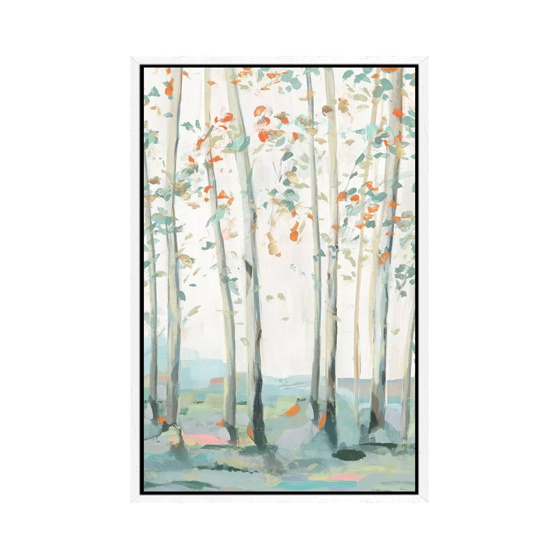 Emerald Forest I by Isabelle Z - Print on Canvas, 152.5 cm H x 101.5 cm W, White Framed