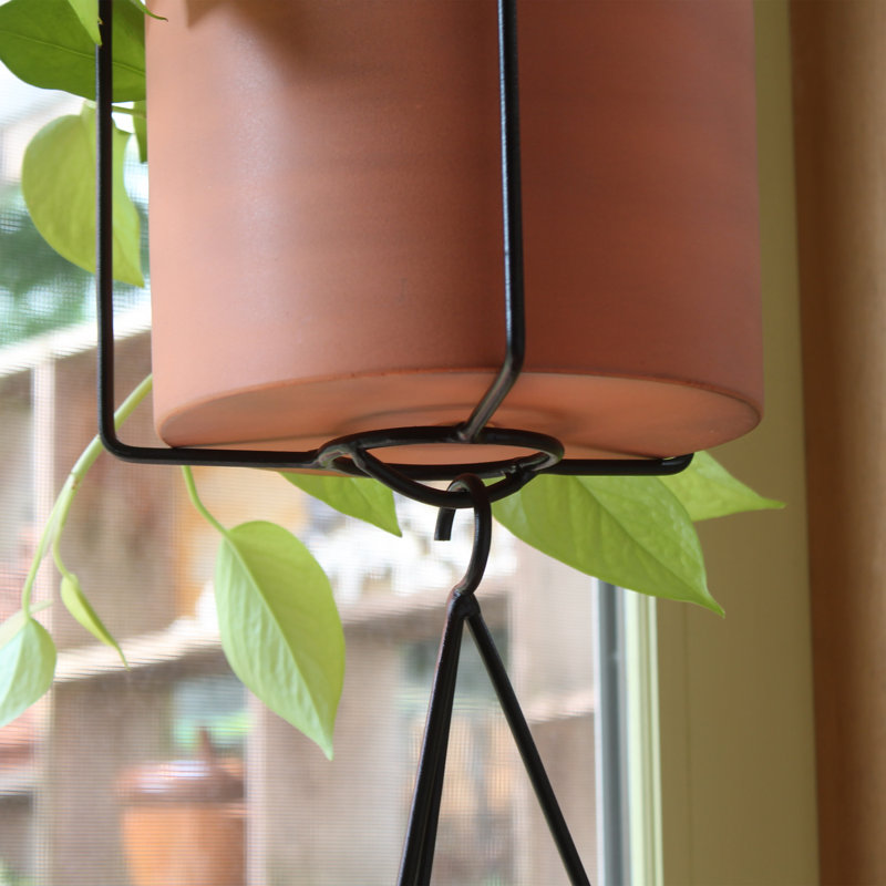 Metal Hanging Planter, Burnt Sienna
