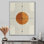 Orange et noir labyrinthe au soleil - impressions sur toile de style Mid-Century moderne, art mural moderne orange Mid-Century