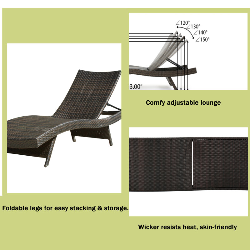 Danveer Outdoor Chaise Lounge
