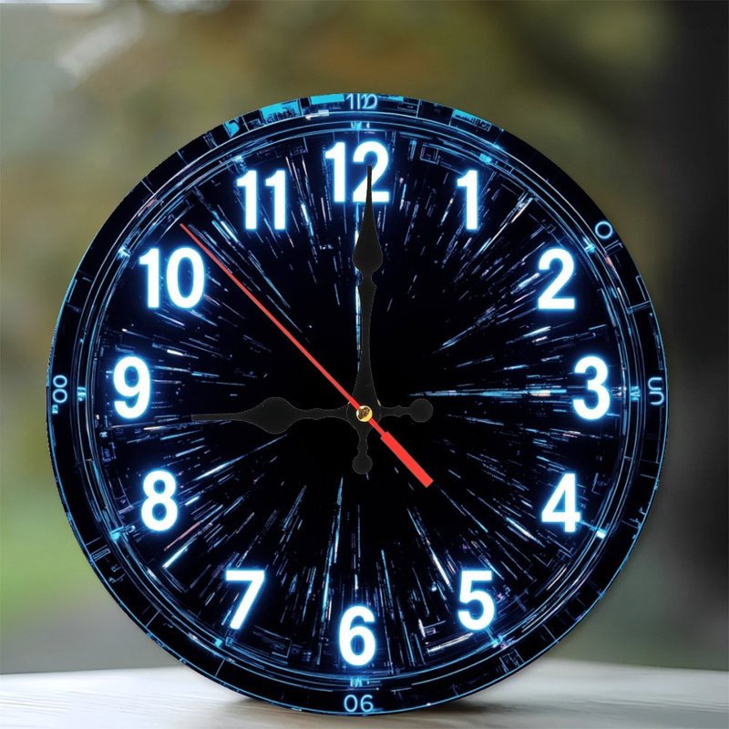 Horloge numérique Face Time Warp