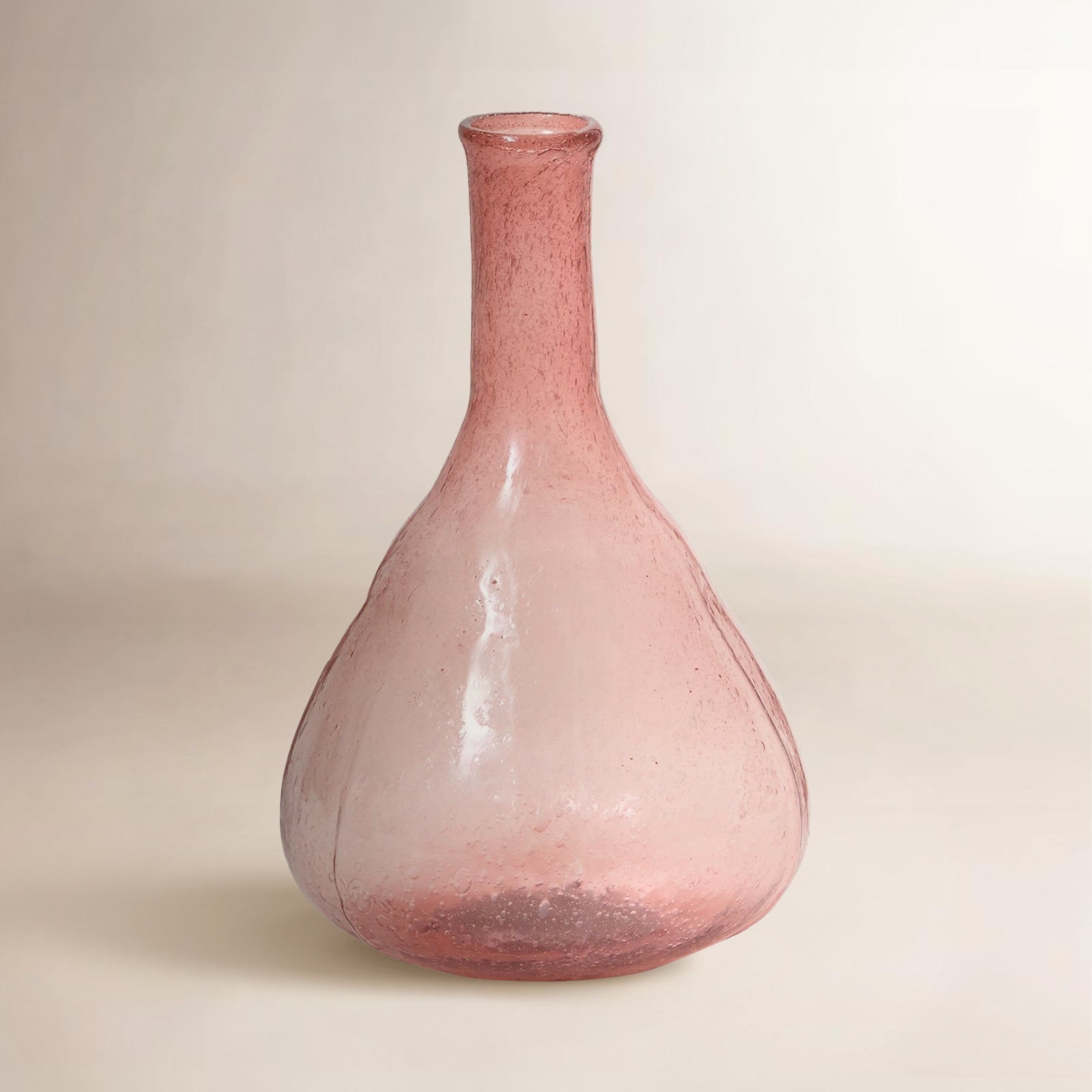 Handmade Glass Table Vase, Pink
