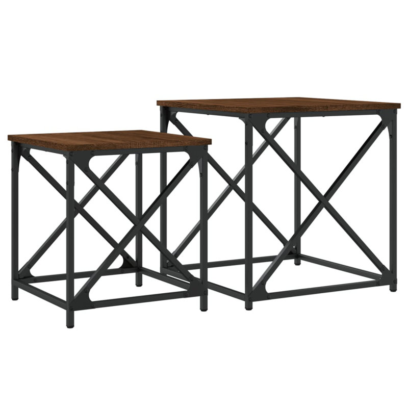Laoise Nesting Coffee Table, Brown Oak