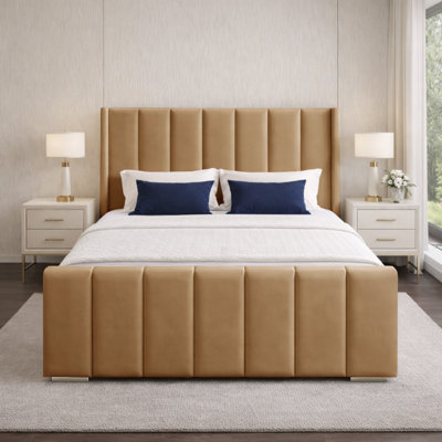 Premium Luxury Wingback Panel Bed Frame
