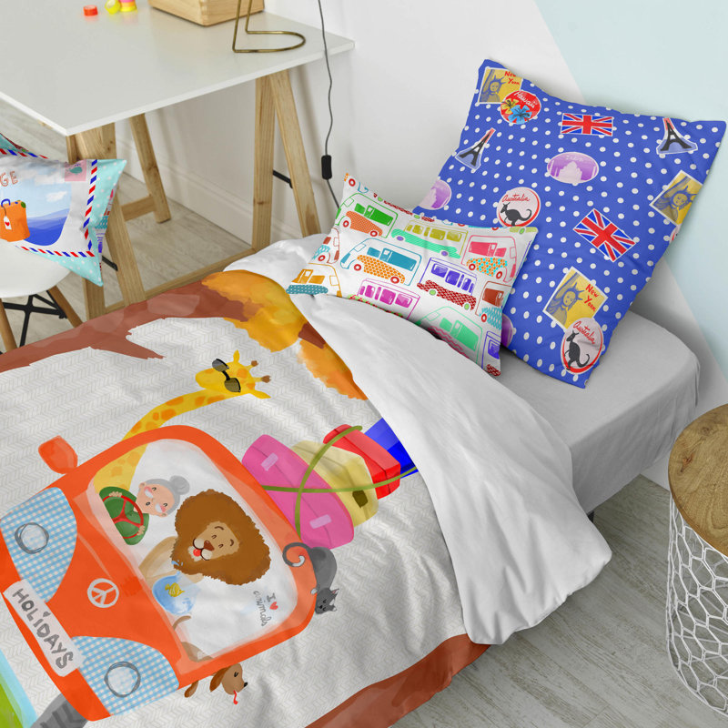 Norris Animals Toddler Bedding Set, 140 cm W x 200 cm L