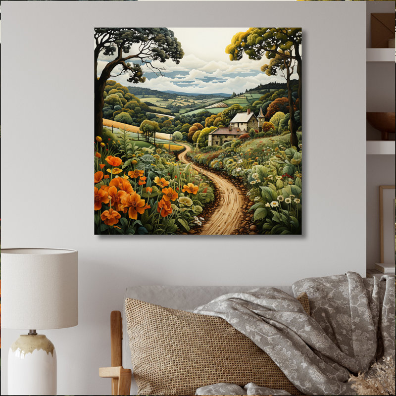 Countryside Rustic Farmhouse Summer III - Landscapes Canvas Print, H 24 po x l 24 po x P 1 po, Toile tendue