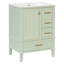 Meuble-lavabo de 24,8 po avec lavabo en céramique, armoire autoportante moderne avec porte à fermeture en douceur, tiroir profond, tiroir peu profond et tiroir large pour un rangement peu encombrant-1315962349