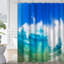 Rideau de douche Blue Ocean Wave Surfer Beach Adventure Coast avec 12 crochets-1965447171