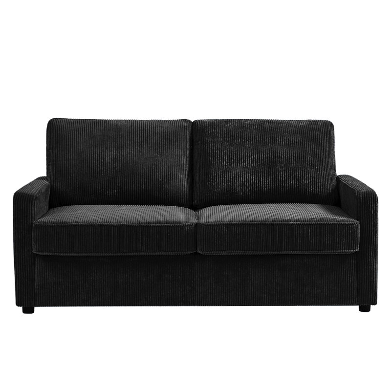 Dashly 70'' Upholstered Sleeper Sofa, Black