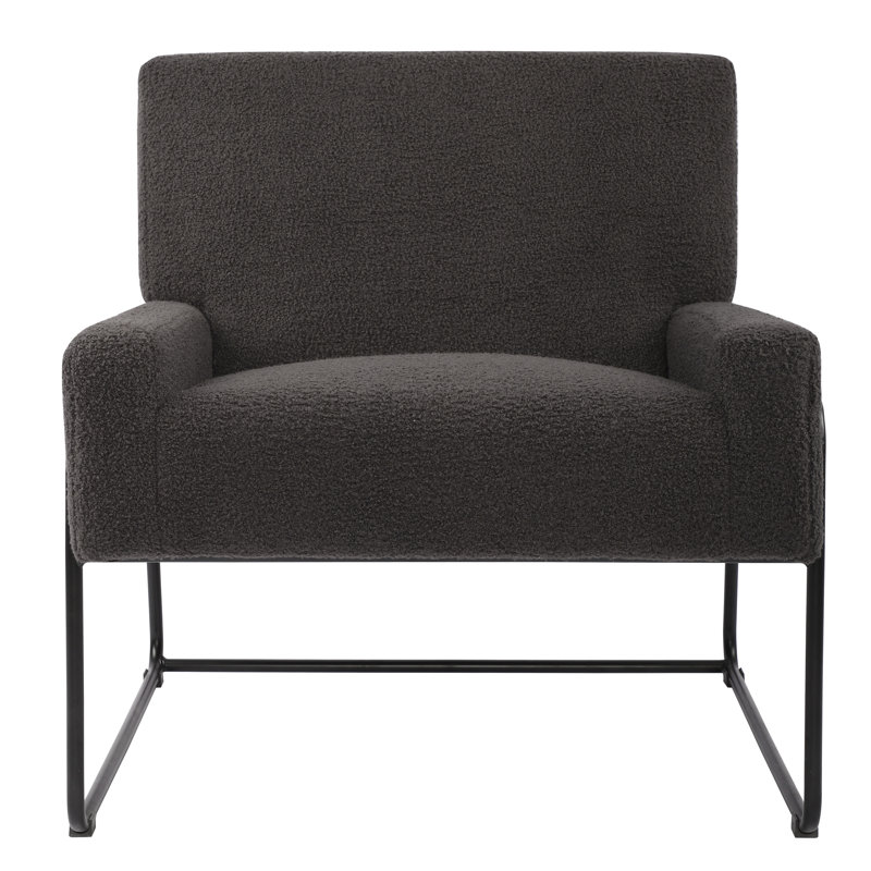 Allandine Upholstered Armchair, Gray Polyester Blend