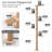 Tall Cat Tree, 5 Tier Floor To Ceiling Cats Tower, Wall-Mounted Kitten Scratching Post, Wild Simulation Kittens Wall Shelves, Suitable For Climb, Scratch, Lookout And Play
