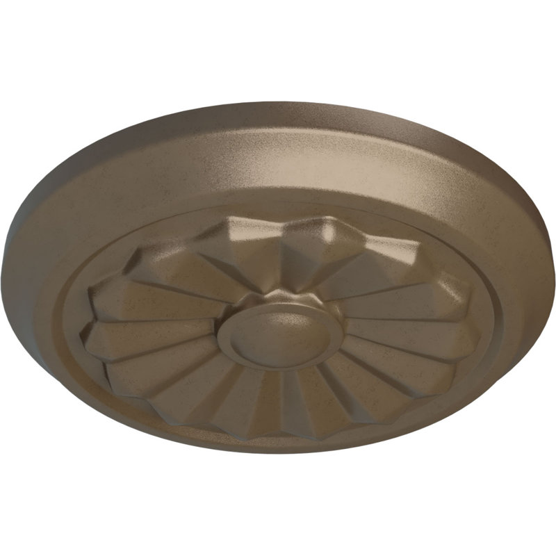 Médaillon de plafond Endurathane Olivia, 7 7/8 po x P 1 1/8 po (convient aux auvents jusqu'à 3 1/2 po), Argent chaleureux