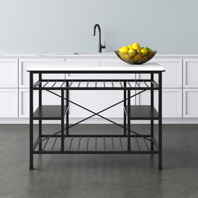 Hodder Marble Top Kitchen Island