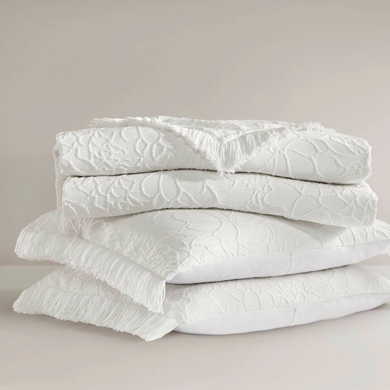 3PCS Queen Bedspread Set, Queen Sheet Set + 2 Additional Pieces, White