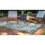 Power Loom Teal Indoor/Outdoor Rug-157276023