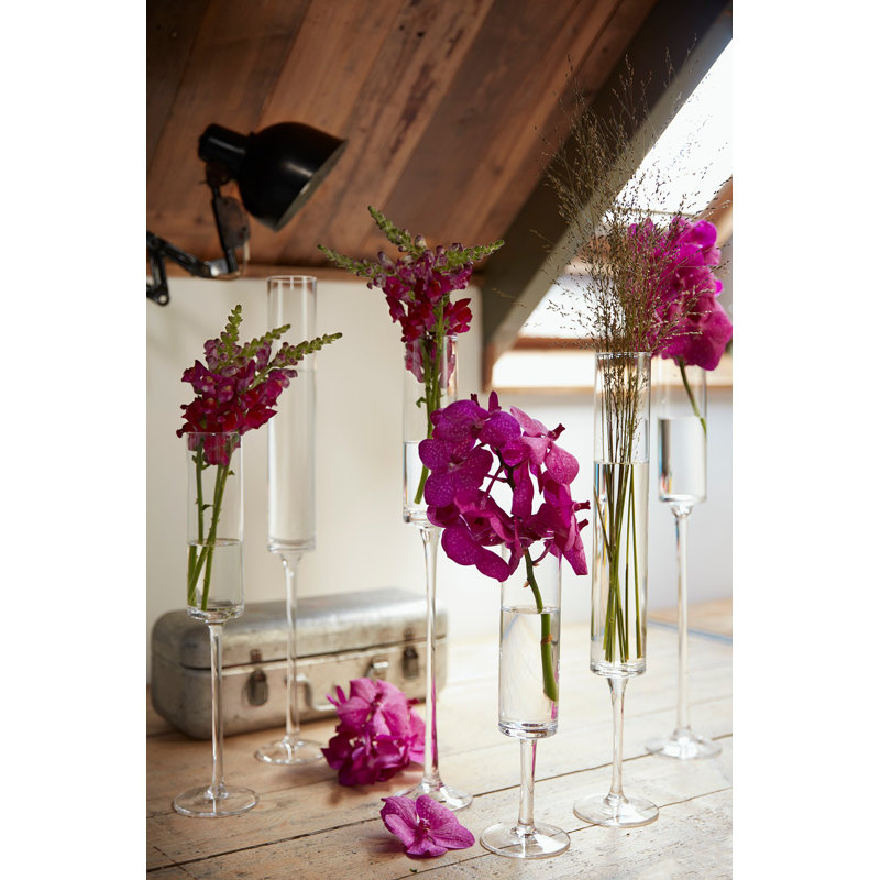 Amous Glass Table Vase, 20" H x 3.7" W x 3.7" D
