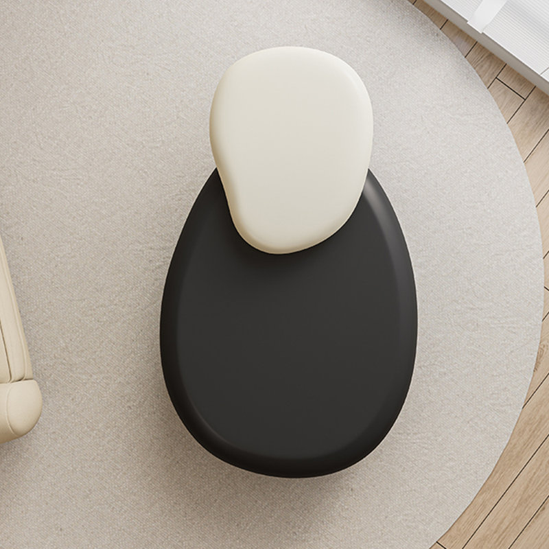 Cream style art pebble rotating end table
