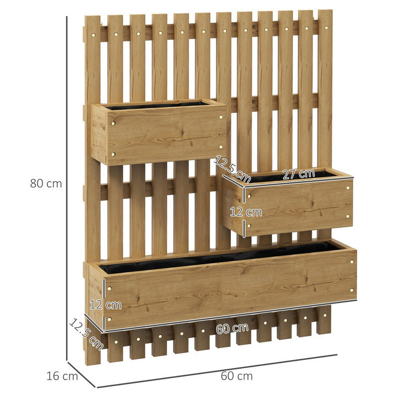 Wood Hanging Planter
