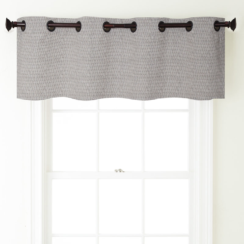 Amelio Tailored Window Valance, Steel Gray