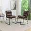 Chaises contemporaines rembourrées, ensemble de 2-1909374790