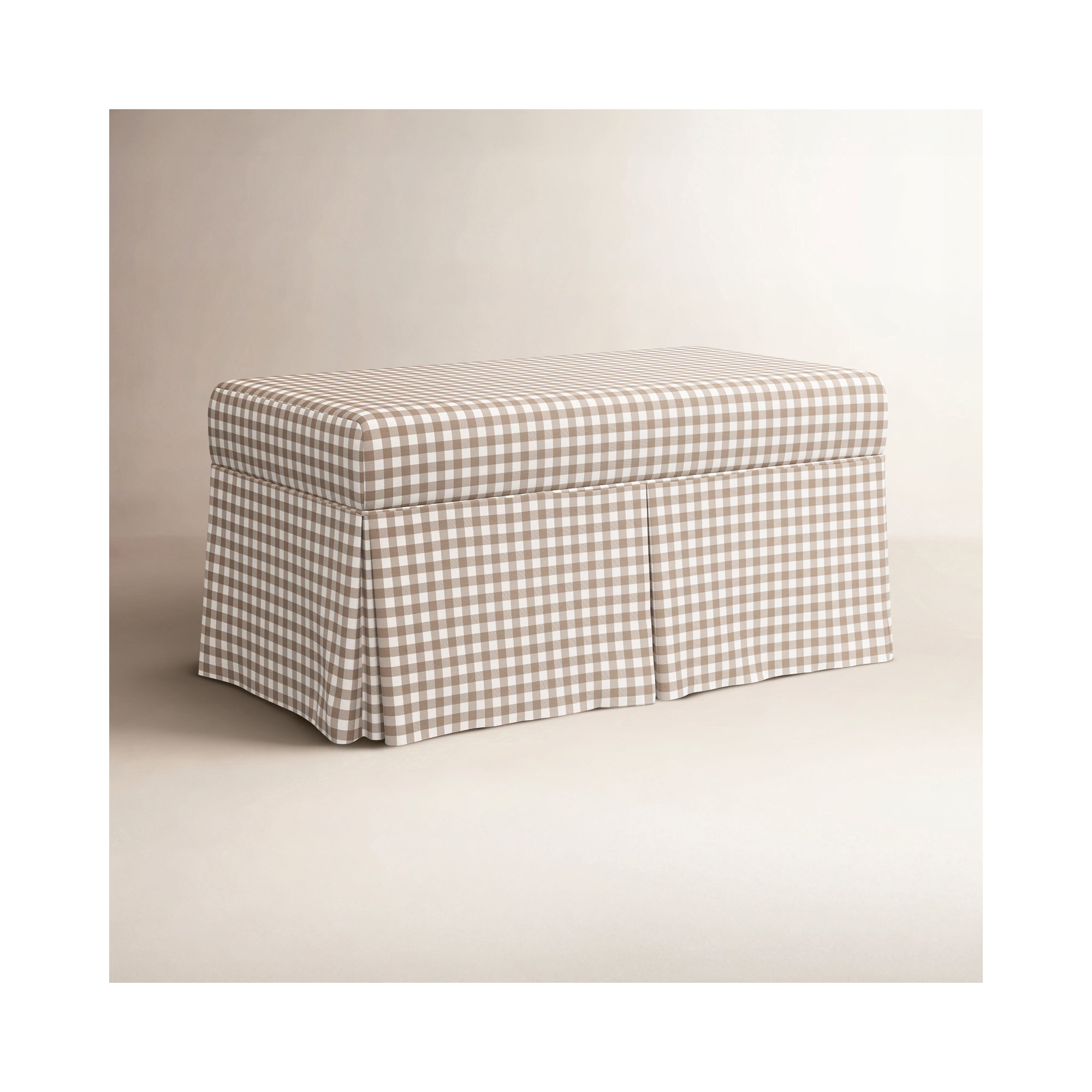 Chaplin Storage Bench, Classic Gingham Tan