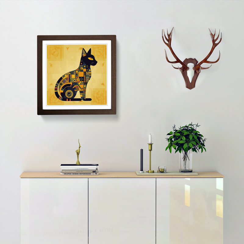 Single Picture Frame Print on Wood, Walnut