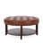 Brown - Faux Leather Upholstery, Open Shelf Storage, 32.01" X 16.84 Versatile Shelf, Round, 32" 17-1770812306