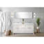 Meuble-lavabo double blanc 72 po X P 20 po D, avec plateau en quartz blanc