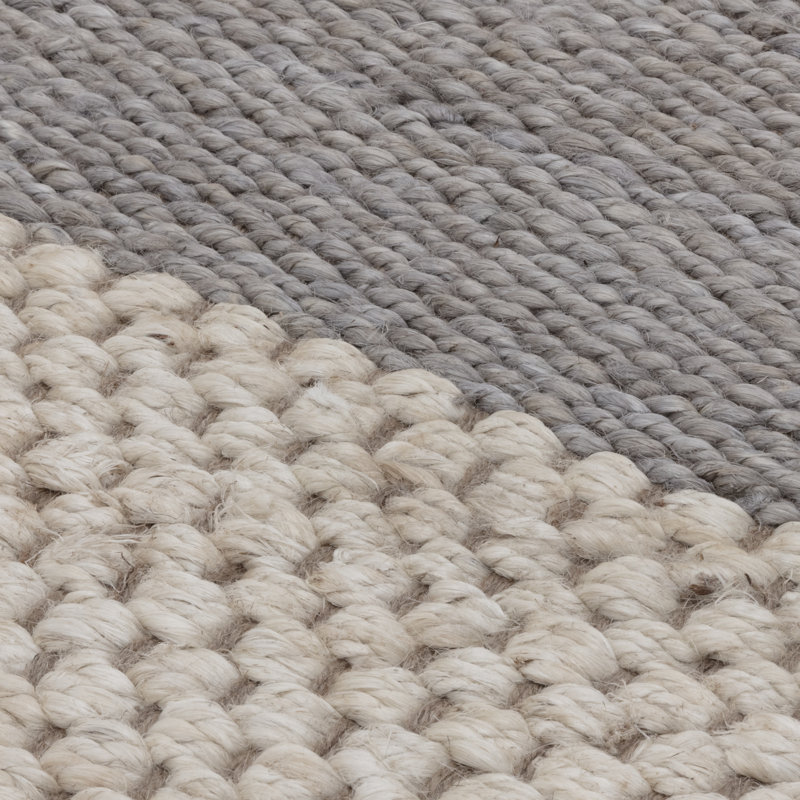 Desaree Hand Woven Flatweave Grey/Beige Area Rug, Rectangle 120 x 170cm