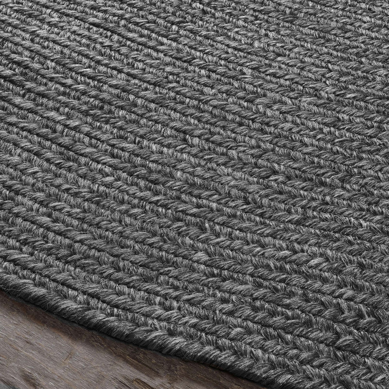 Neufeld Braided Pattern Reversible Indoor/Outdoor Area Rug, Oval 3' x 5'