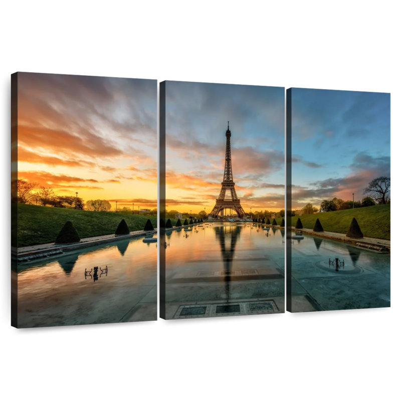 Lilie Reflection Of Eiffel Tower, 24" H x 38" W