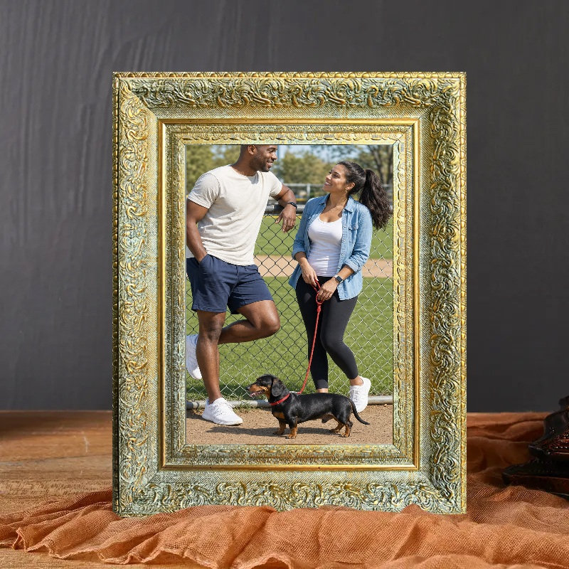 11" x 14" Antique Gold 1PC Everyday Picture Frame for Graduation Photo Display