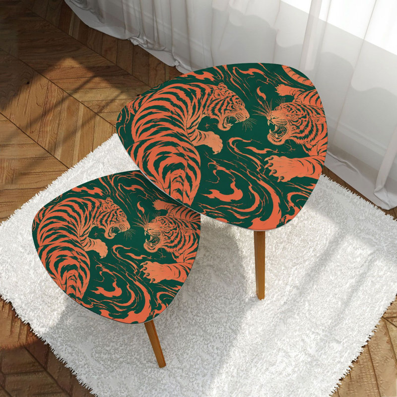 Ensemble de 2 tables basses gigognes Triangle