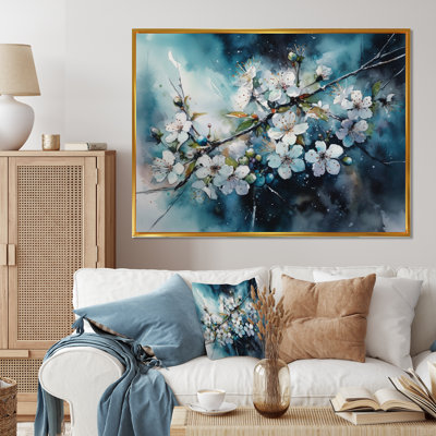 Romarno " White Blue Apple Tree Artistry I "