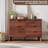 47.2" Fluted Dresser with 6 Deep Drawers, Curved Wooden TV Stand for Living Room & Bedroom-398748677