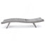 Chaise longue en osier crème