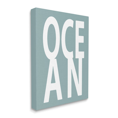 "Ocean Beach", art textuel sur toile flottant par Jamie Macdowell